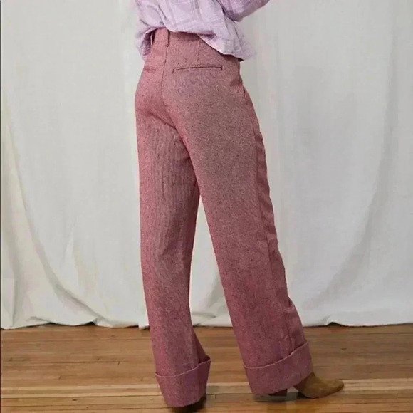 Free People Tweed Trouser Wide Leg Pants - Picture 3 of 4